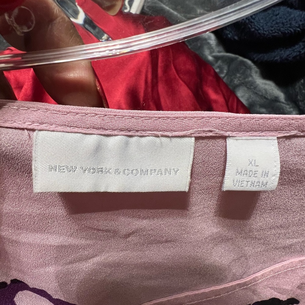 New York & Company Light Pink Top